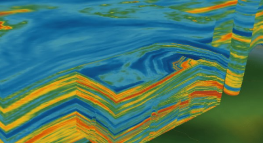 Abstract blue data visualization